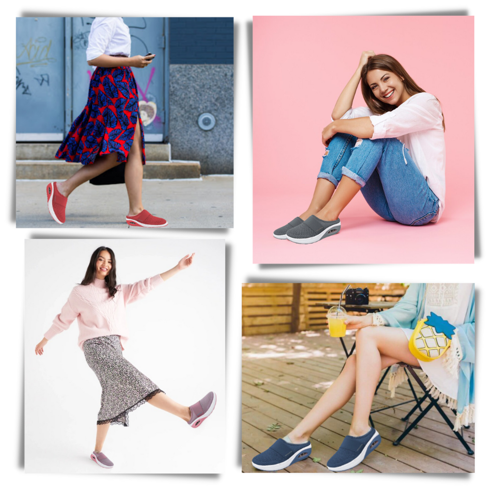 Air-Cushion Slip-On Shoes for Diabetics – Comfortable, Lightweight, Breathable Footwear with Non-Slip Sole, Available in Black, Navy, Gray 7