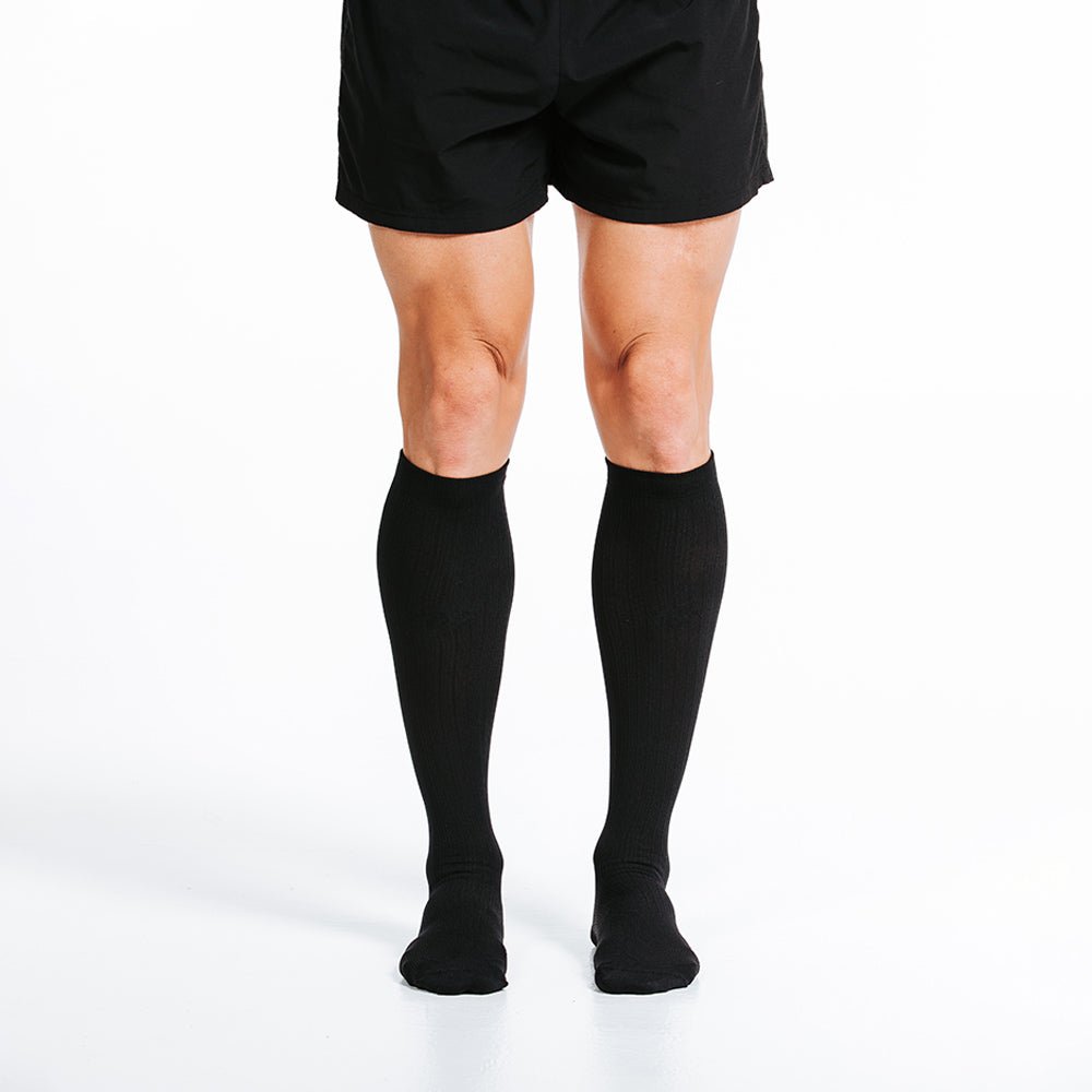 Black Over-the-Calf Compression Socks for Men – Graduated Support, Moisture-Wicking, Enhanced Performance 6