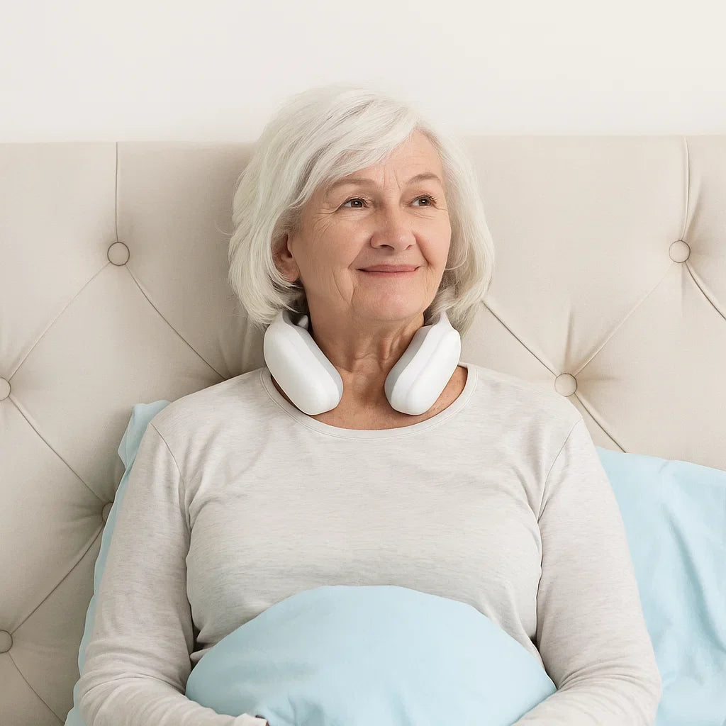 Electric Neck Massager – 15 Intensity Levels, 3 Modes, Rechargeable with Remote Control Align Body Relief