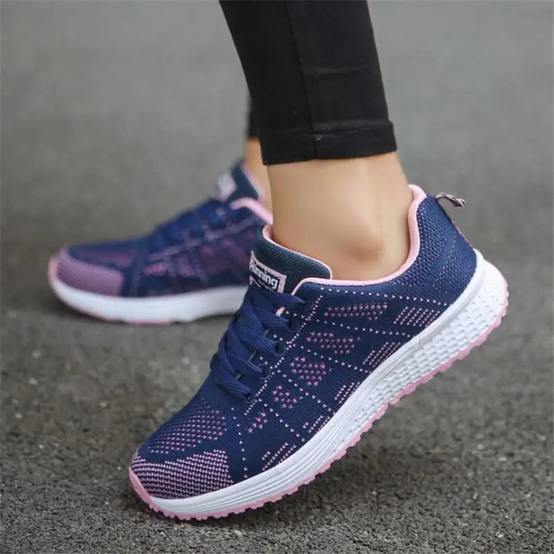 White Sneakers for Women – Breathable Mesh Casual Sneakers, Lightweight Vulcanized Gym Shoes 10
