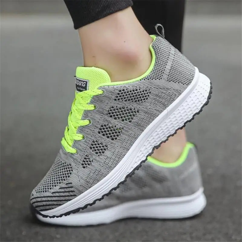 White Sneakers for Women – Breathable Mesh Casual Sneakers, Lightweight Vulcanized Gym Shoes 8
