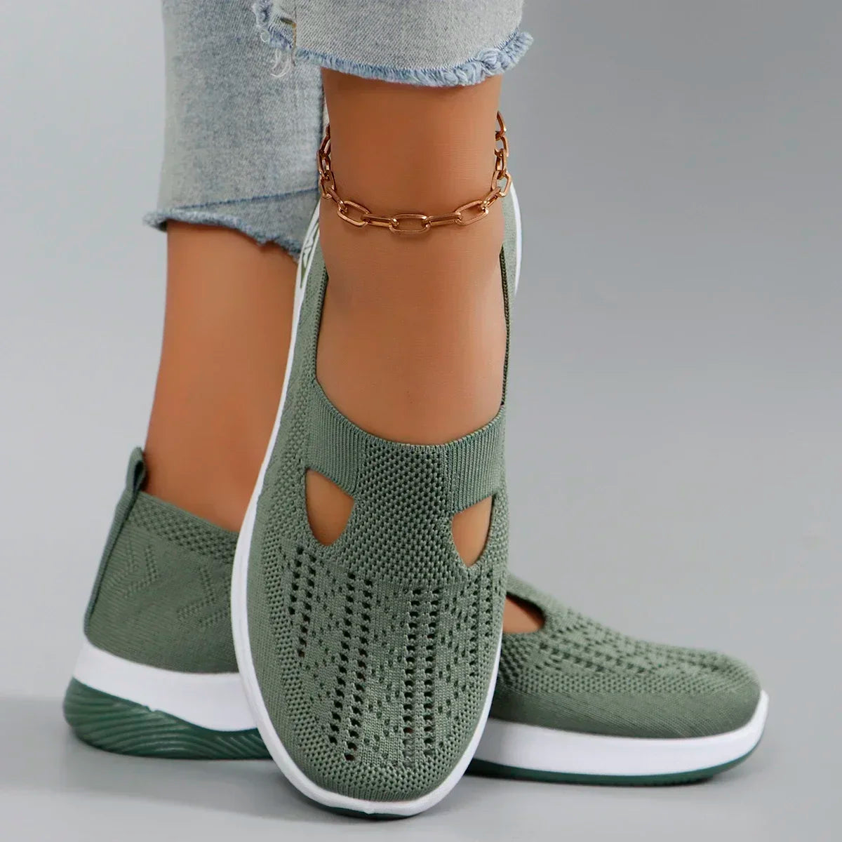 Women's Breathable Orthopedic Sneakers - Non-Slip Slip-On Sneakers for Comfortable Walking - Casual Shoes for Spring and Summer 15