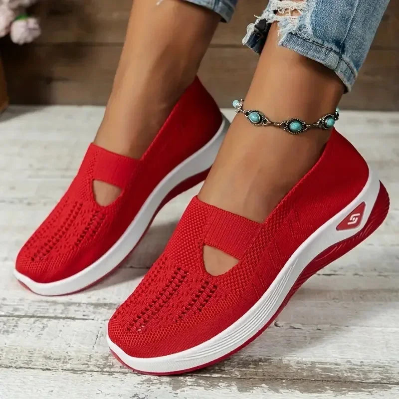 Women's Breathable Orthopedic Sneakers - Non-Slip Slip-On Sneakers for Comfortable Walking - Casual Shoes for Spring and Summer 23