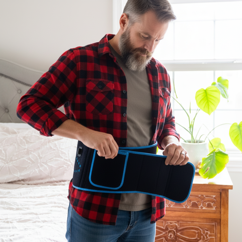 Red Light Belt – Adjustable Fit, Rechargeable, Home Use with Red and Near-Infrared Light Align Body Relief