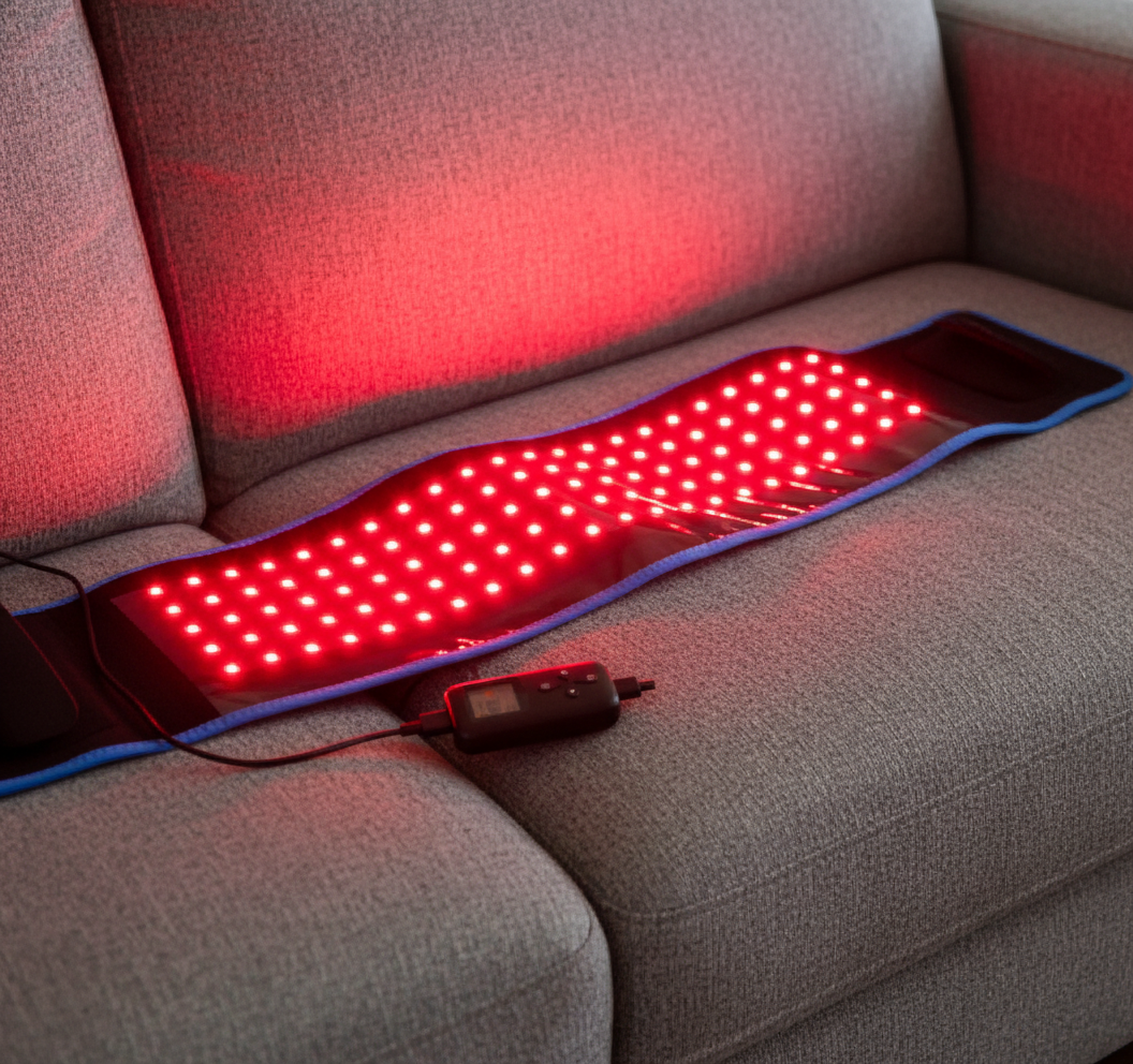 Red Light Belt – Adjustable Fit, Rechargeable, Home Use with Red and Near-Infrared Light Align Body Relief