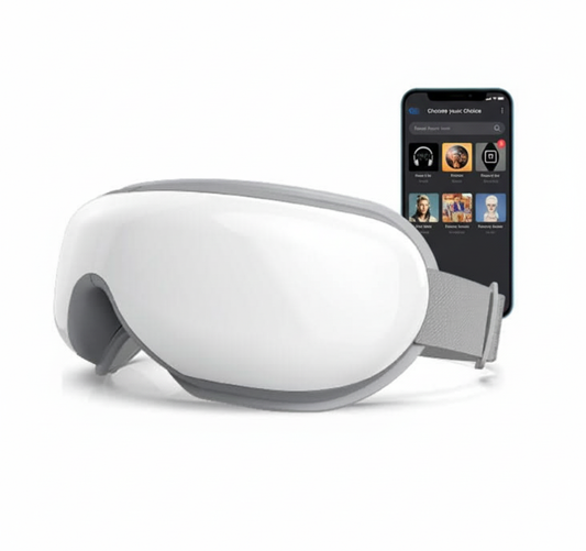 Heated Eye Massager Mask with Music – Smart Eye Massager with Customizable Settings and Portable Design Align Body Relief