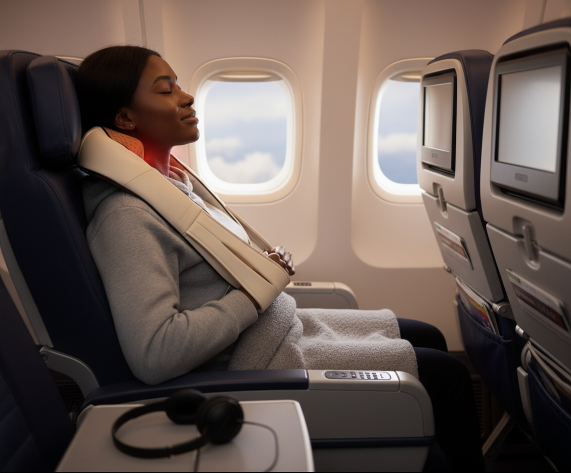 Shiatsu Neck and Back Massager with Infrared Heat – Adjustable Intensity for Comfort and Relaxation Align Body Relief