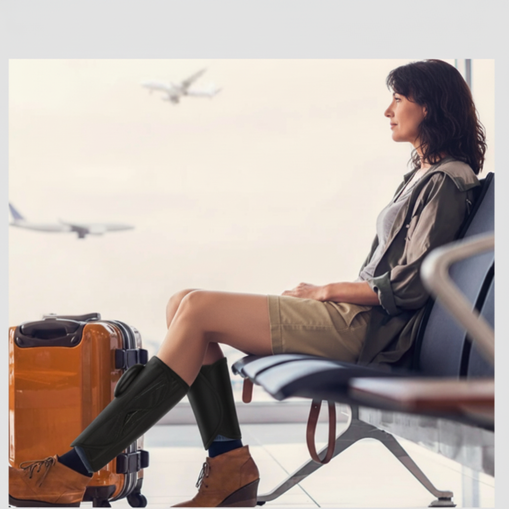 Cordless Air Compression Leg Massager – Portable, Adjustable Intensity with 3 Massage Modes and Rechargeable Battery Align Body Relief