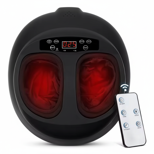 Shiatsu Foot Massager with Adjustable Knead and Air Compression, Soothing Heat Function for Relaxation Align Body Relief