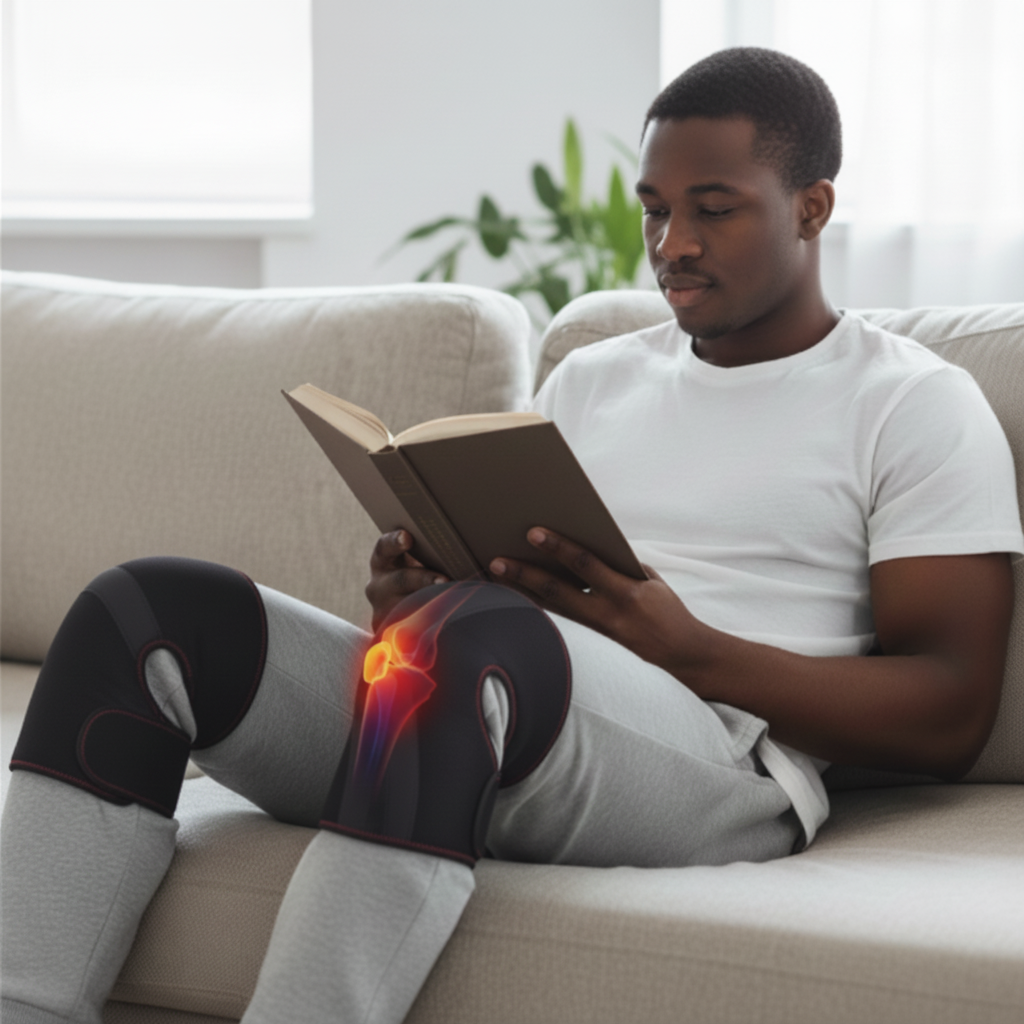 Heated Knee Massager with Air Compression – Adjustable Size, 3 Massage Modes, Auto Shutoff Align Body Relief