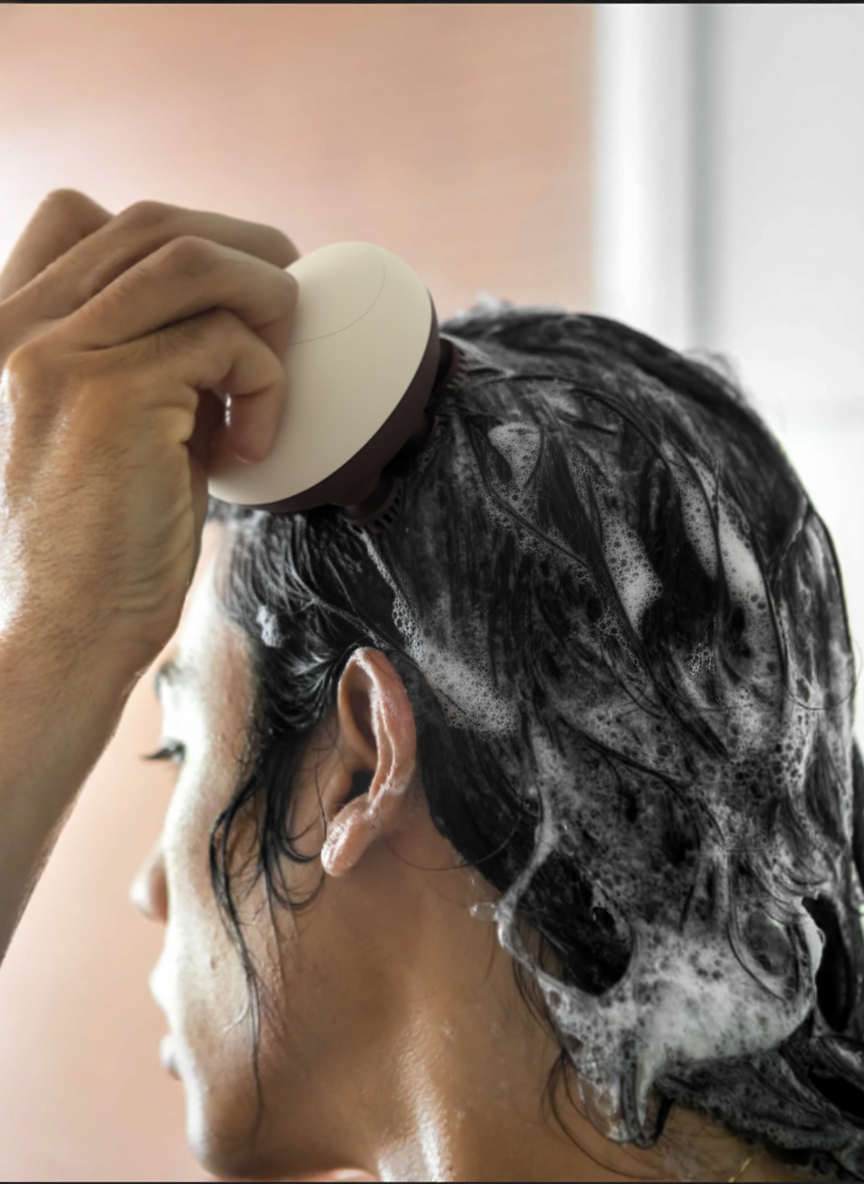 Head and Scalp Massager – Cordless, Rechargeable with 3 Modes and 96 Silicone Nodes Align Body Relief