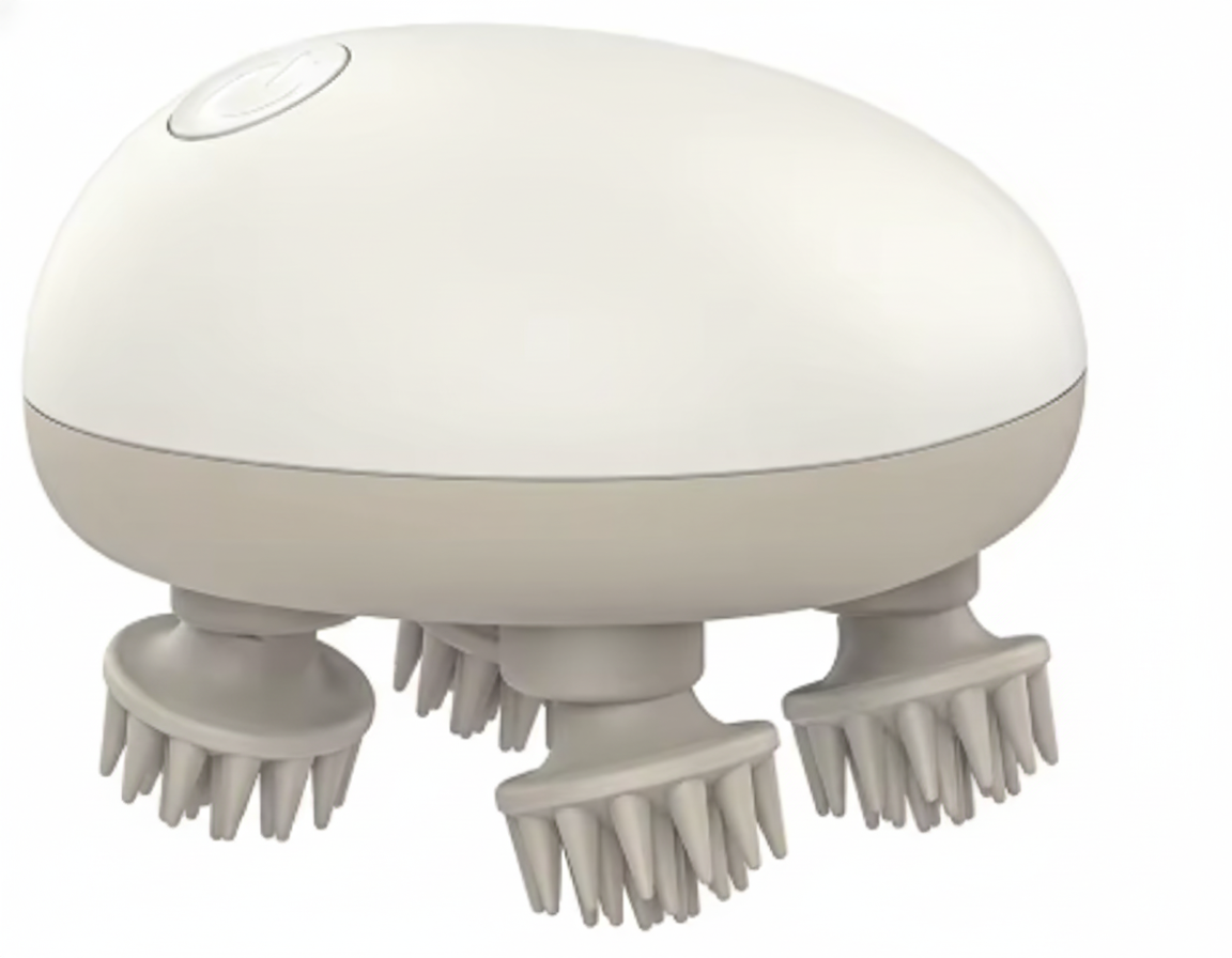 Head and Scalp Massager – Cordless, Rechargeable with 3 Modes and 96 Silicone Nodes Align Body Relief