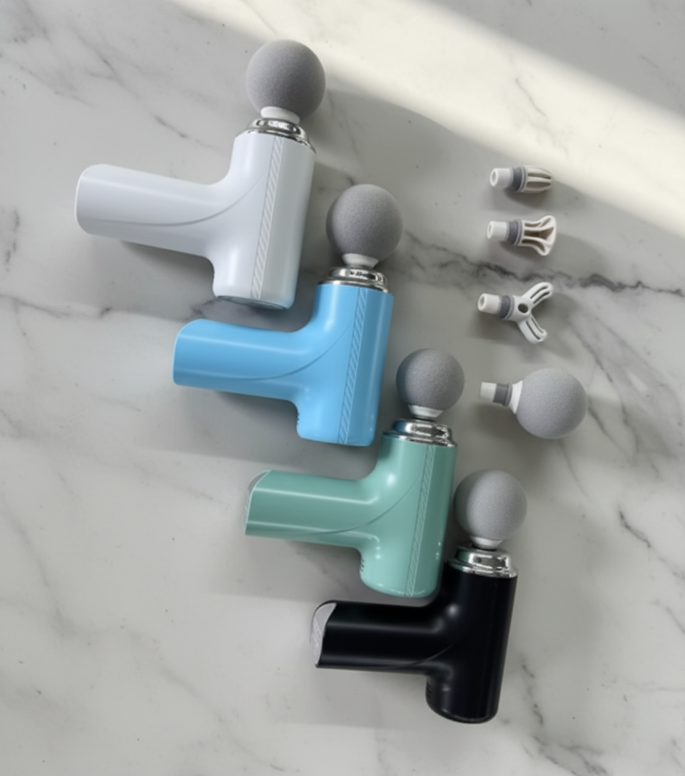 MAX Massage Gun – Compact, Portable with 2 Speed Modes and 4 Massage Heads Align Body Relief