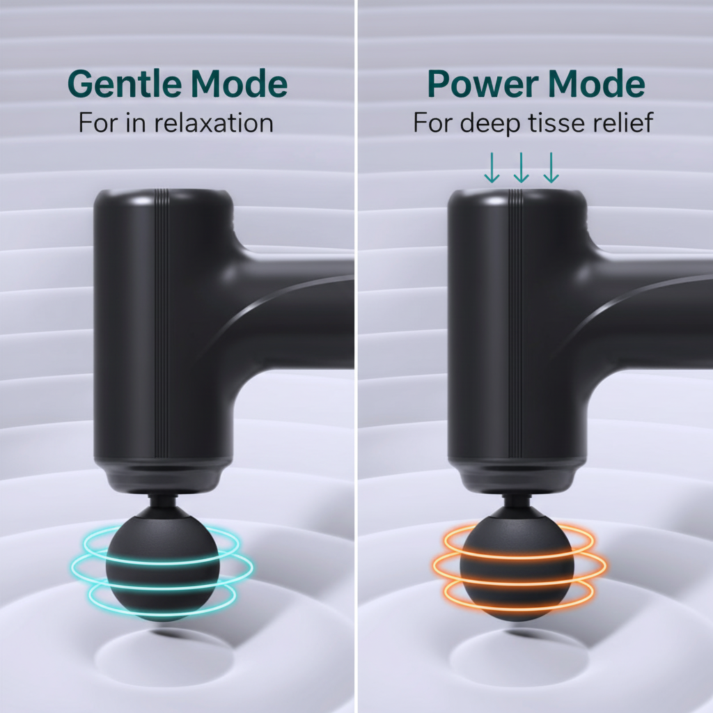 MAX Massage Gun – Compact, Portable with 2 Speed Modes and 4 Massage Heads Align Body Relief