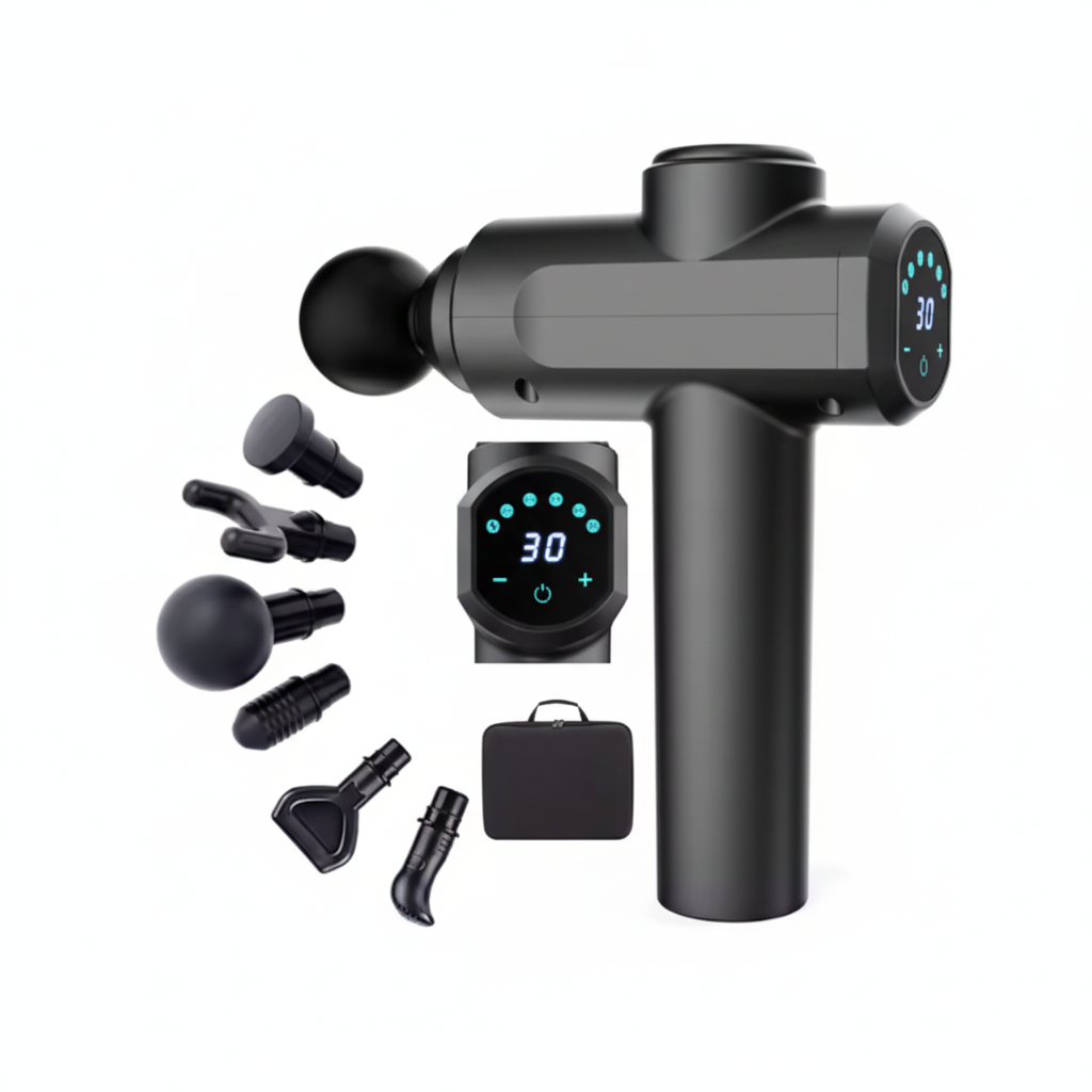 MAX PRO Massage Gun – Powerful, Portable with 6 Heads and Adjustable Speed Align Body Relief