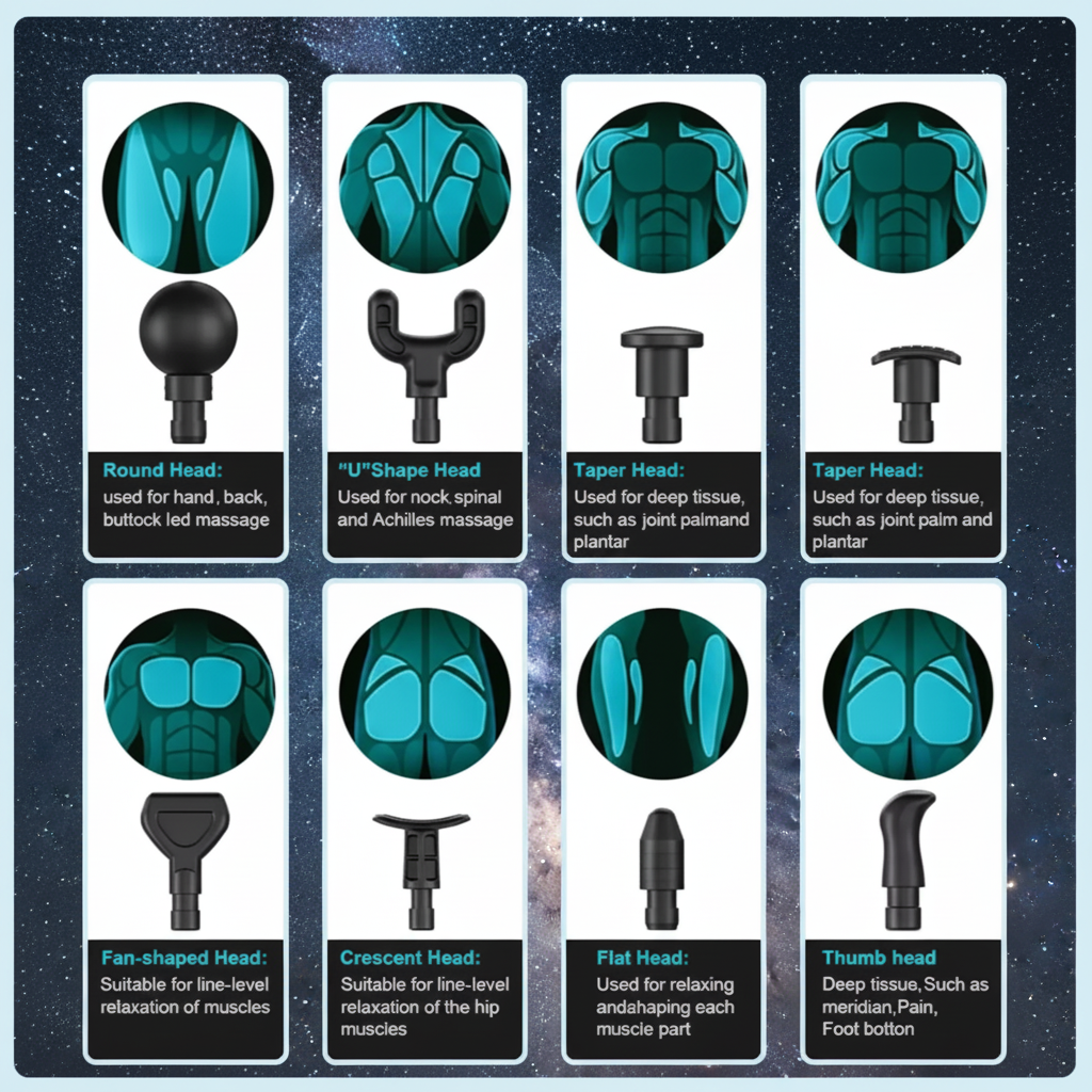 MAX PRO Massage Gun – Powerful, Portable with 6 Heads and Adjustable Speed Align Body Relief