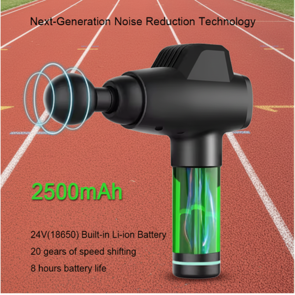 Cordless Deep Tissue Massage Gun – Quiet, Portable Muscle Massager for Athletes and Fitness Align Body Relief