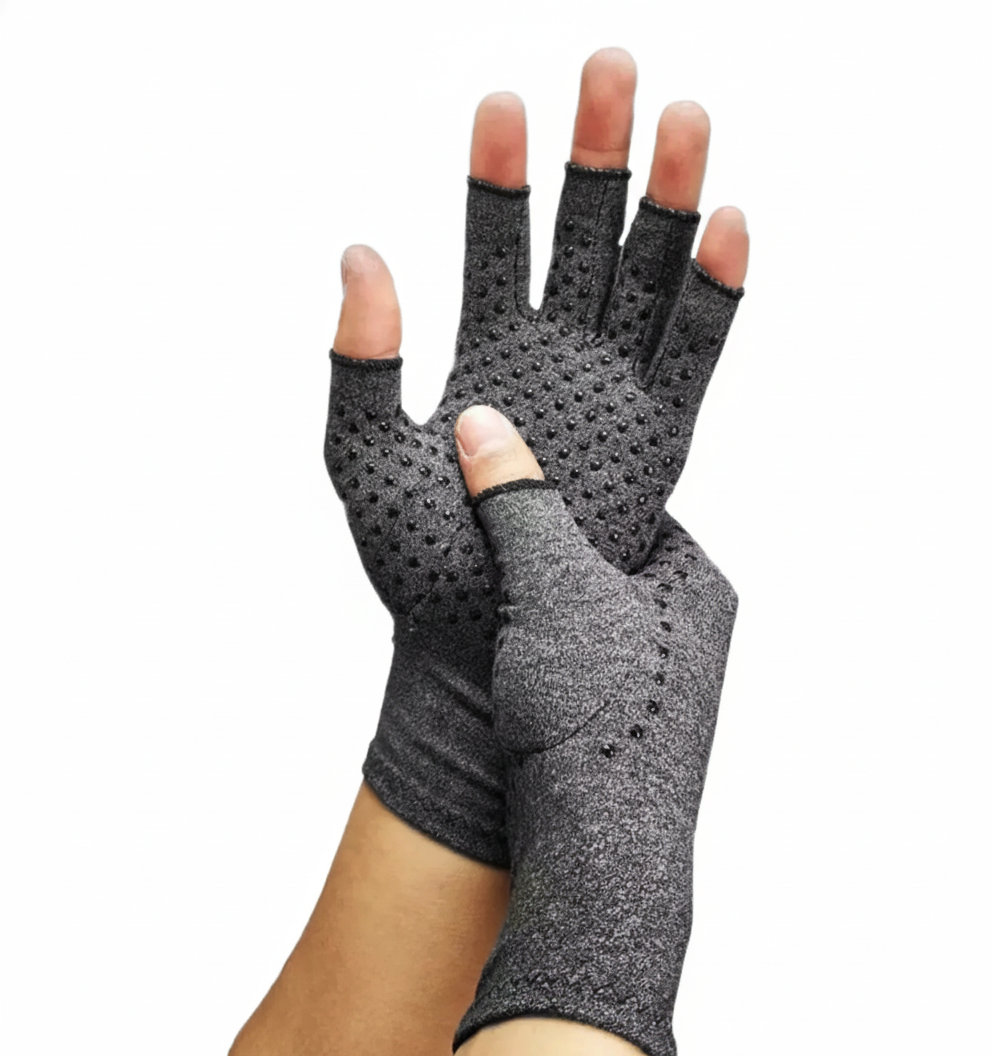Compression Gloves for Hand Support – Fingerless Design with Breathable Material for All-Day Comfort Align Body Relief
