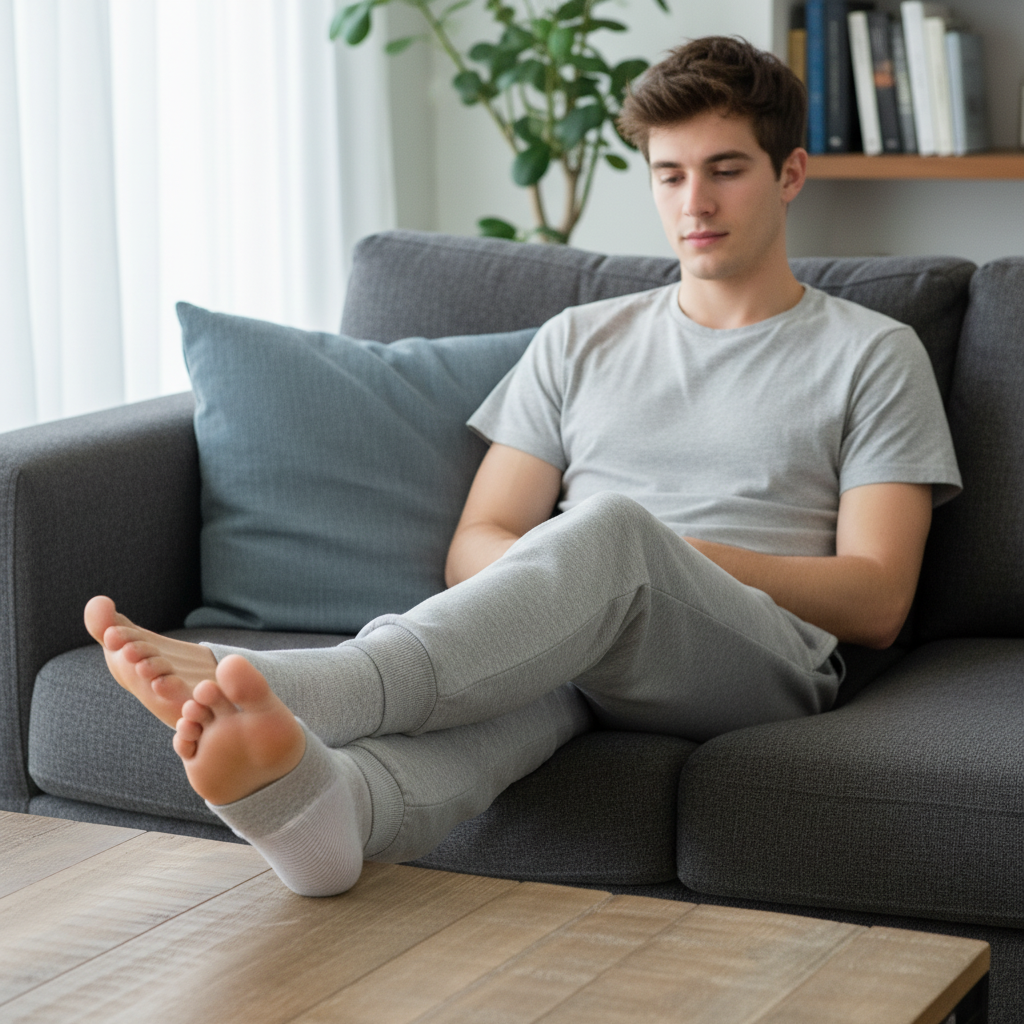 Bamboo Compression Foot Sleeves – Anti-Fatigue Support for Arch & Heel Comfort | Soft, Breathable, Eco-Friendly Design Align Body Relief