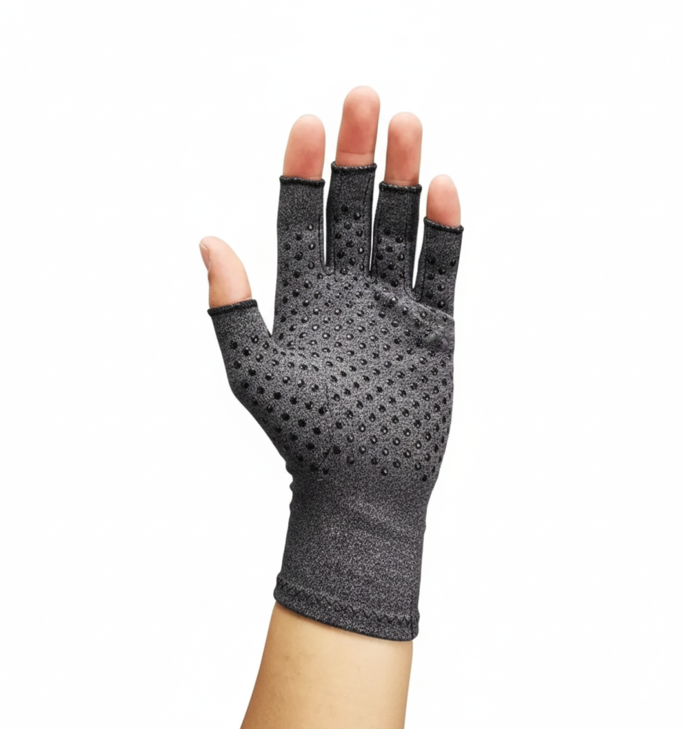 Compression Gloves for Hand Support – Fingerless Design with Breathable Material for All-Day Comfort Align Body Relief