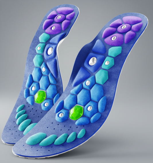 Magnetic Acupressure Insoles with Arch Support for Foot Pain Relief – Comfortable Shoe Inserts for Plantar Fasciitis Align Body Relief